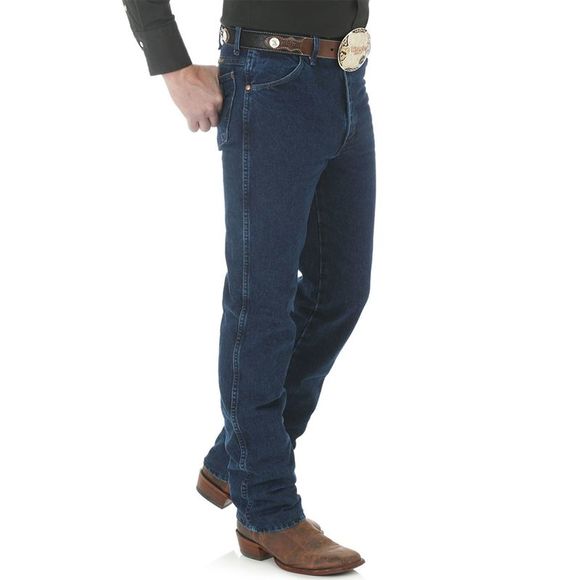 Wrangler Men's 0936 Cowboy Cut Slim Fit Jeans Dark Stone DSD